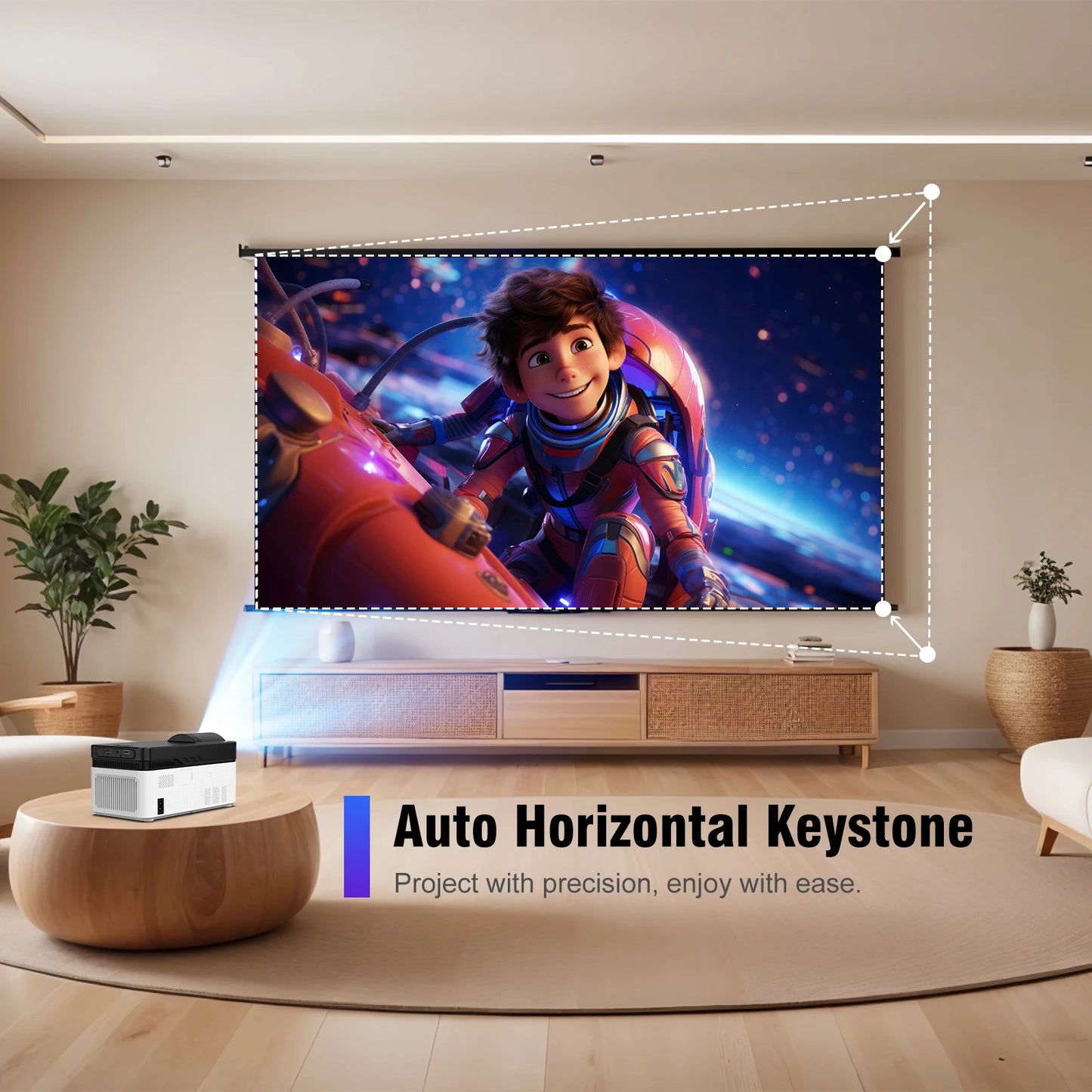 Magcubic HY450 Ultra Short Throw Projector 900ANSI 8K 1080P Allwinner H716 BT5.4 Auto Offset Electronic Focus Home Theater Voice