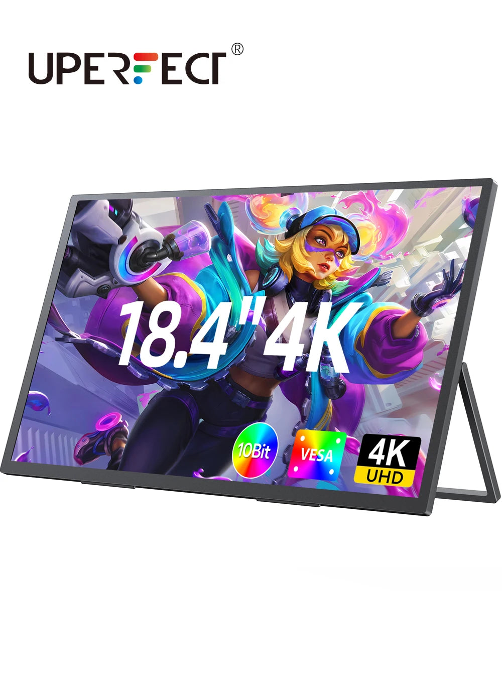 UPERFECT UXbox T118 4K 18 Inch Large Portable Gaming Monitor 3840*2160 100% sRGB  IPS HDR HDMI Display for Laptop Computer Phone