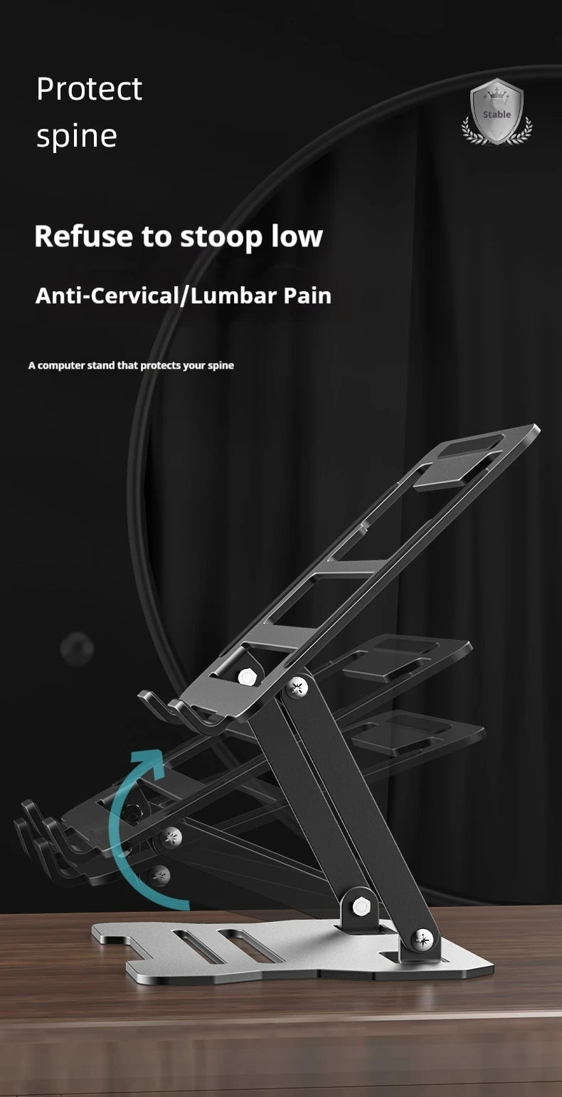 Adjustable Laptop Tablet Stand Holder Portable Anti Slip Stable Metal Bracket Universal Laptop Riser Notebook Stand for Macbook