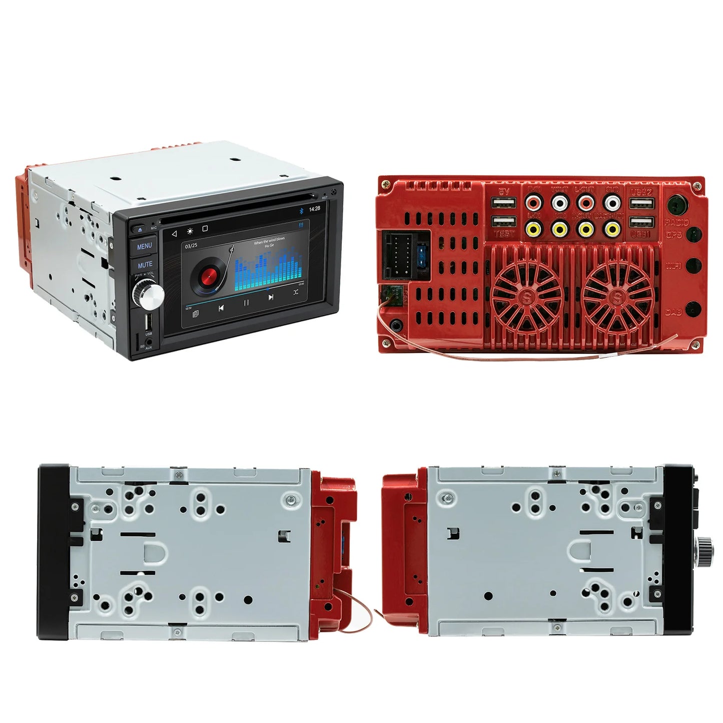 ESSGOO 6.2 Inch Apple Carplay Android Auto Double 2 DIN Car Stereo Radio CD DVD Player AUX FM Bluetooth USB MP5 Mirror Link