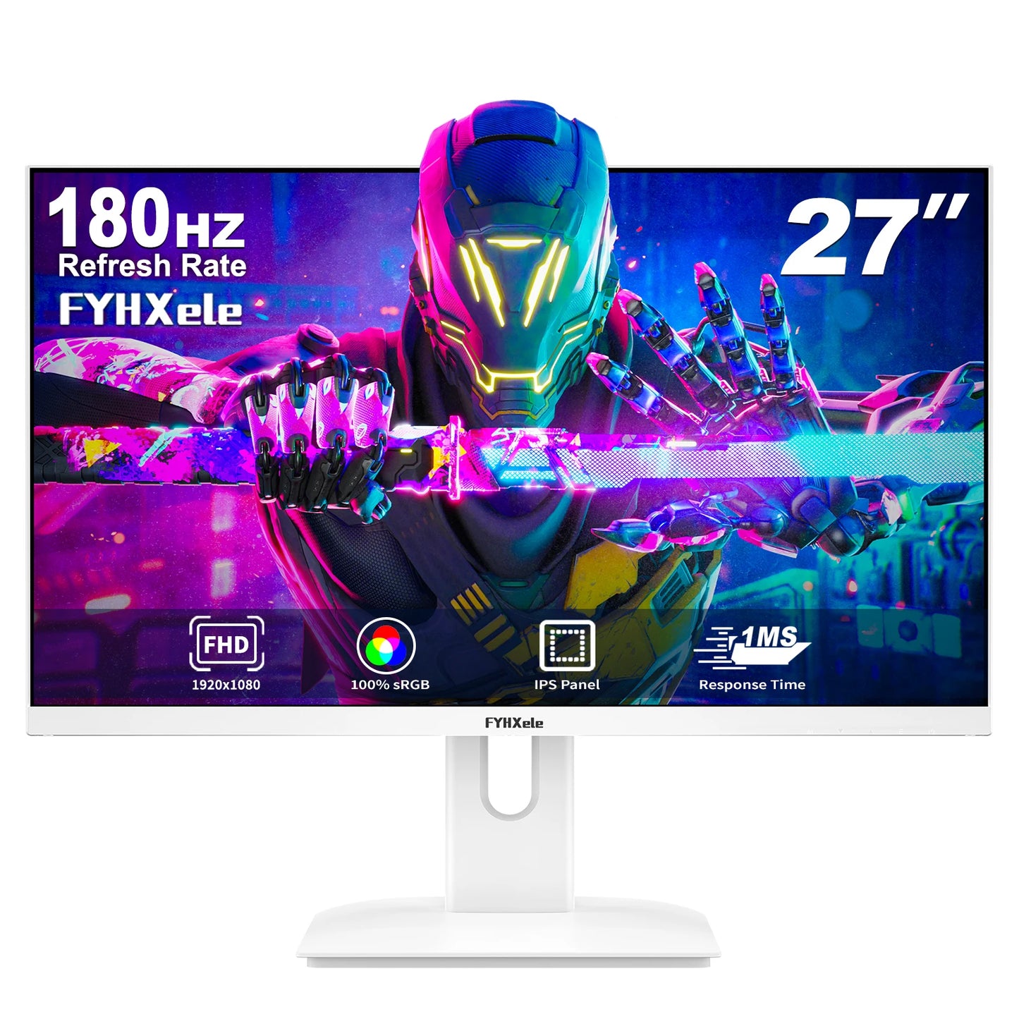 FYHXele 27 inch 180Hz IPS Gaming Monitor 1Ms Fast Response Speed 1920 * 1080 HDMI DP Ultrawide PC Support Vesa Wall Mount