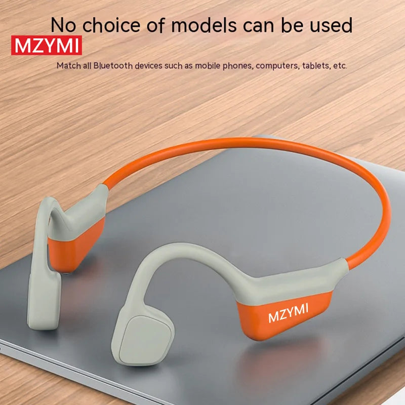 MZYMI Bone Conduction Sport Headphones I18PRO Neckband Bluetooth 5.3 Earphones Hifi Sound Running Wireless Headset TWS Earbuds