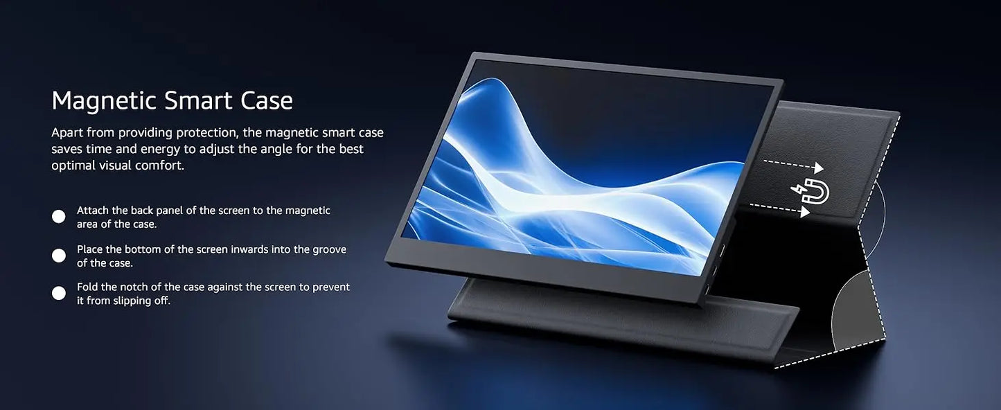 UPERFECT 16" 2K Portable Monitor 2560*1600 16:10 100%sRGB 500Cd/m² 120Hz Gaming Display For Xbox PS5 Switch Laptop Mac Phone