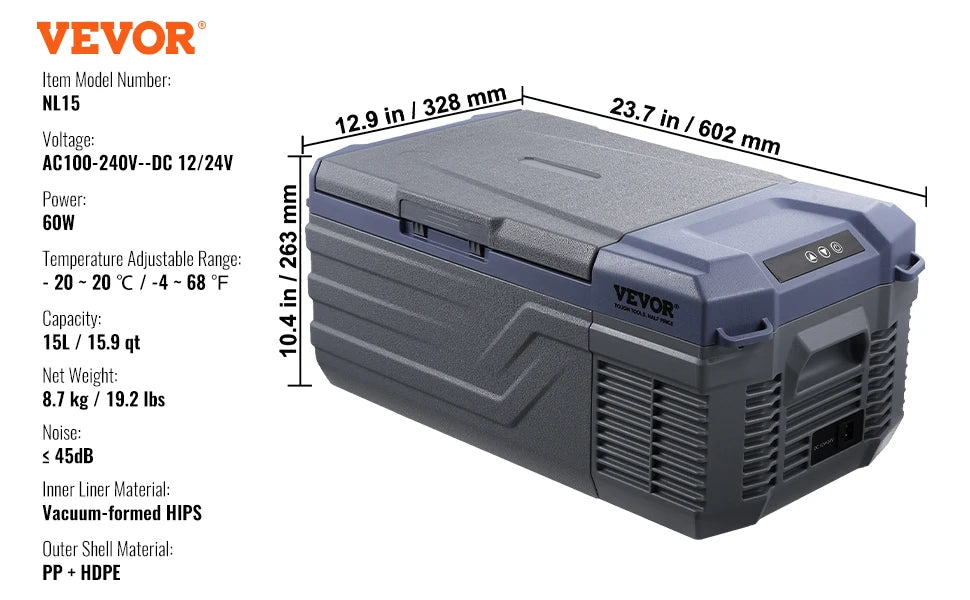 SucceBuy 8L to 75L Car Refrigerator Fridge Portable Icebox Single&Dual Zone w/Blue Tooth Temp Adjustable for Outdoor Camping RV