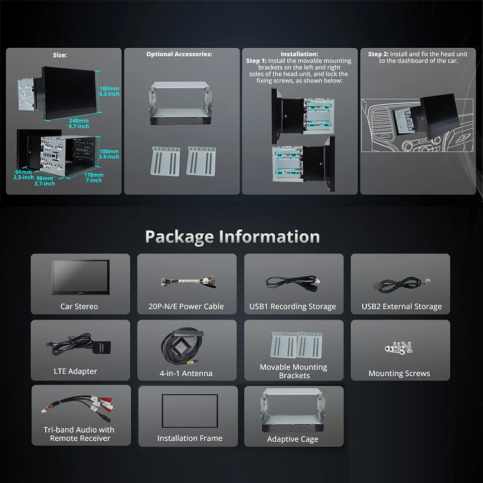 ATOTO 10 inch QLED Android Car Stereo 8G+128G Bluetooth Apple Carplay Screen Android Auto Navigation Radio Multimedia Player X10