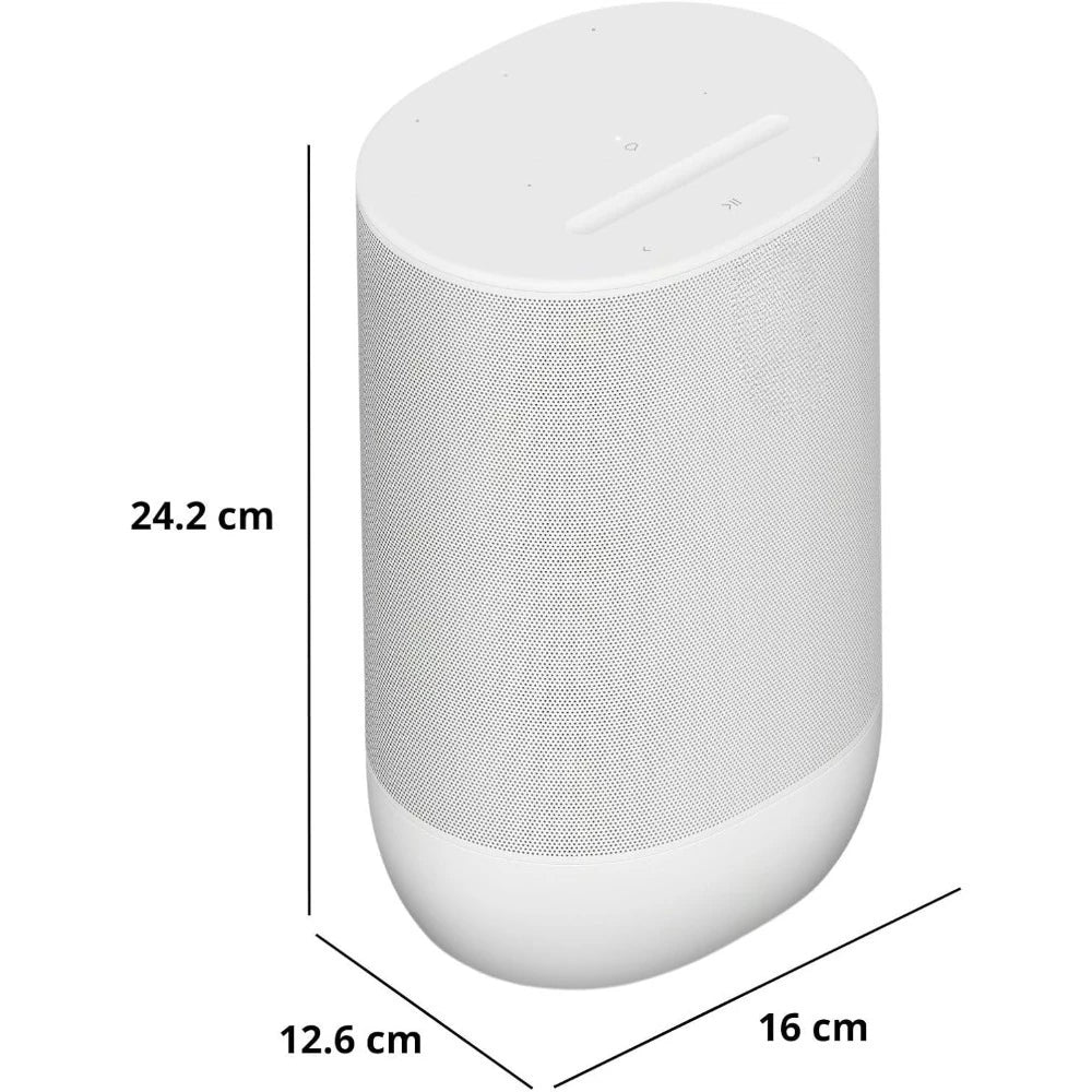 Free Delivery - White,Wireless Portable Bluetooth Speaker,10 Watts,giving you up to 24 hours of playback on a single charge.