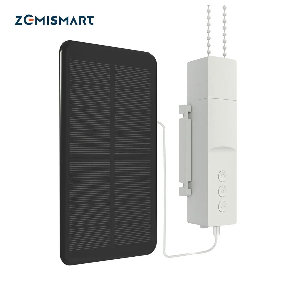 Zemismart New Update Tuya Zigbee Smart Roller Shade Driver Solar Panel Blinds Motor Power By Battery Alexa Google Home Yandex