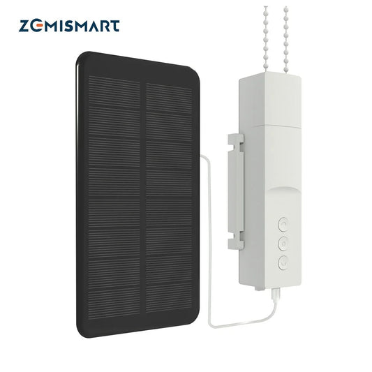 Zemismart New Update Tuya Zigbee Smart Roller Shade Driver Solar Panel Blinds Motor Power By Battery Alexa Google Home Yandex