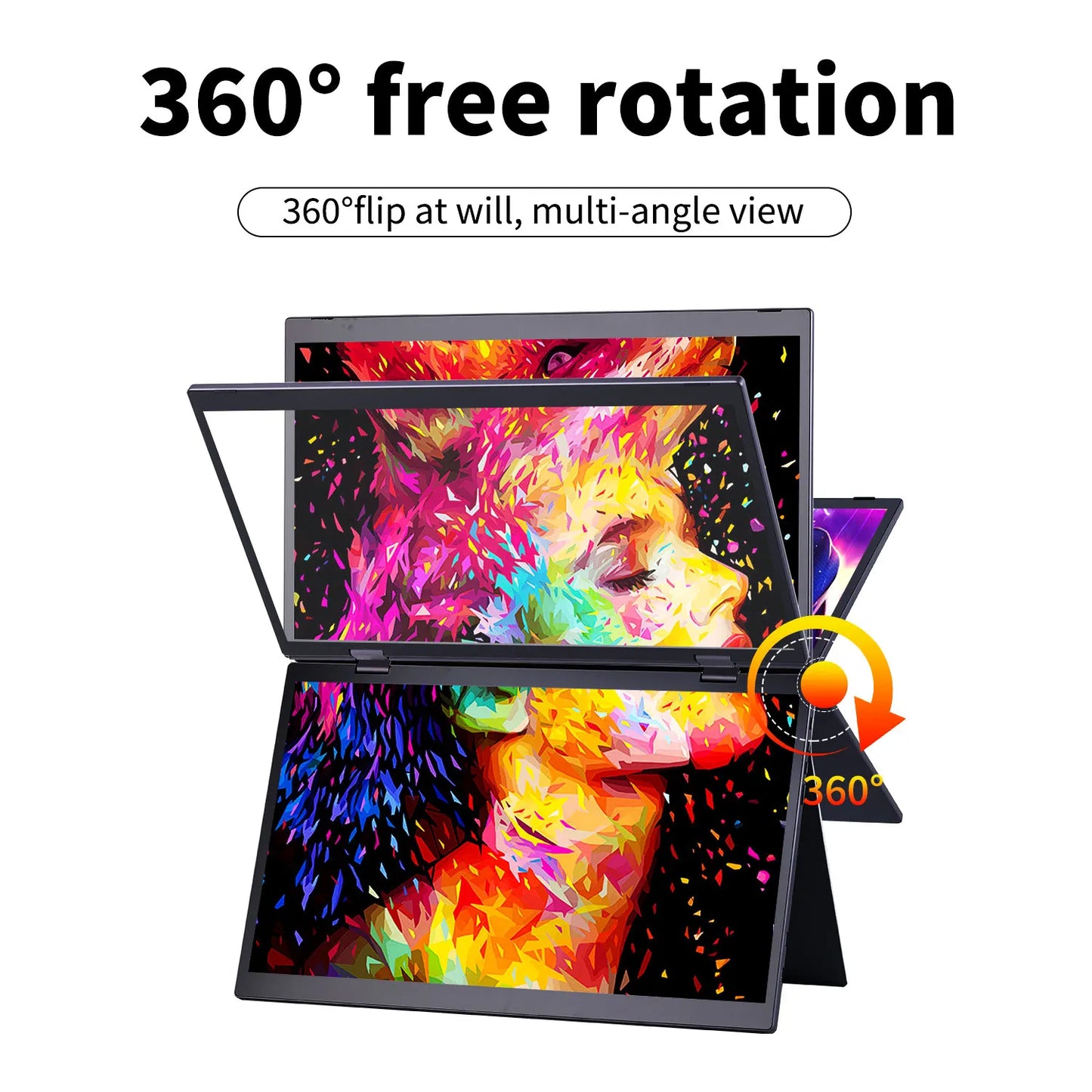 15.6 Inch Portable Monitor Dual Screen 1080P IPS External Second Screen for Mac Laptop PC Switch2 Xbox PS4/5 Xbox Ship From US