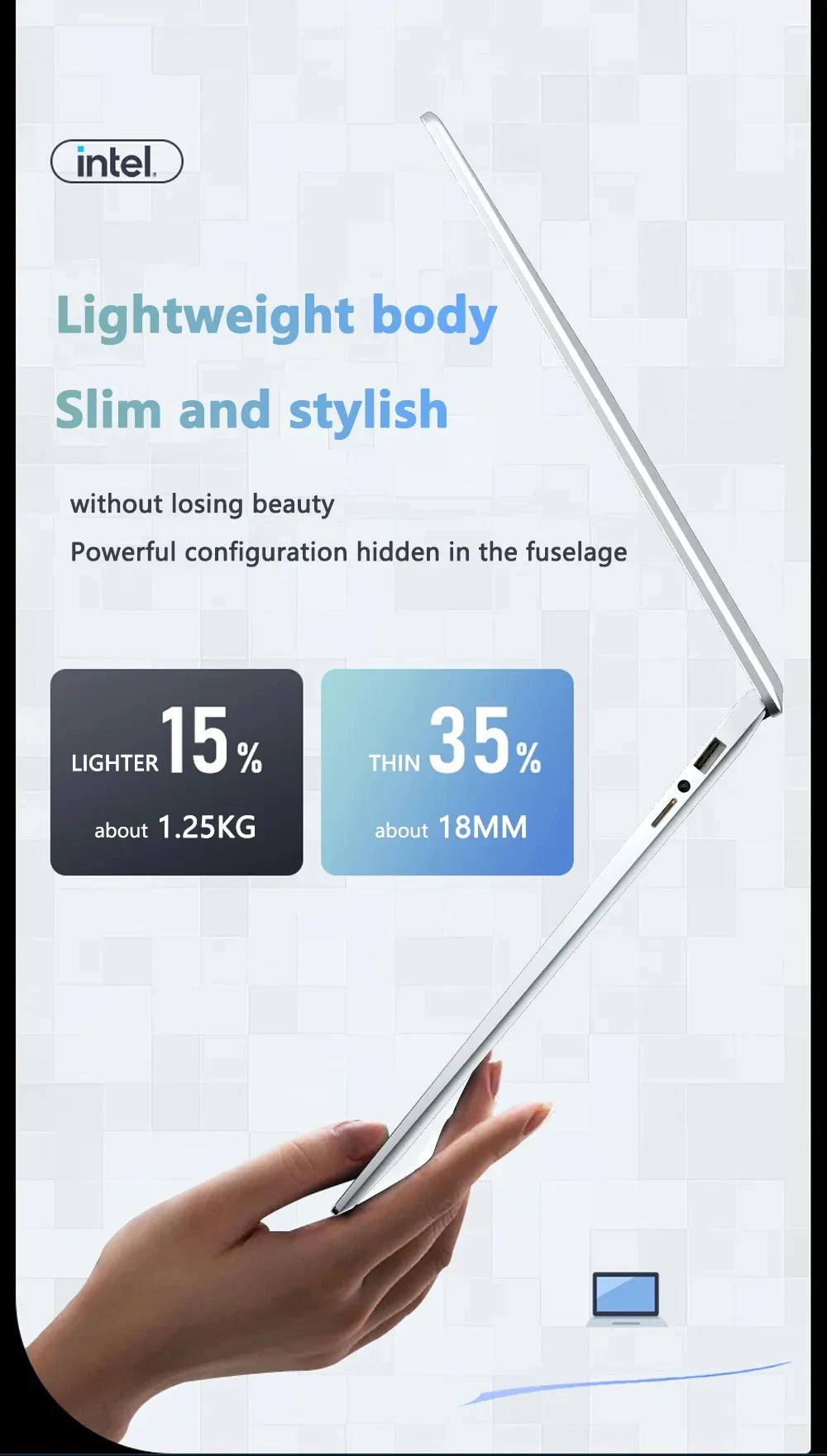 New Laptop Computer Windows 11 Pro Intel Atom A3950 2025 Notebook PC Gamer 12GB RAM 512GB 1TB SSD 1920*1080 Office Computer