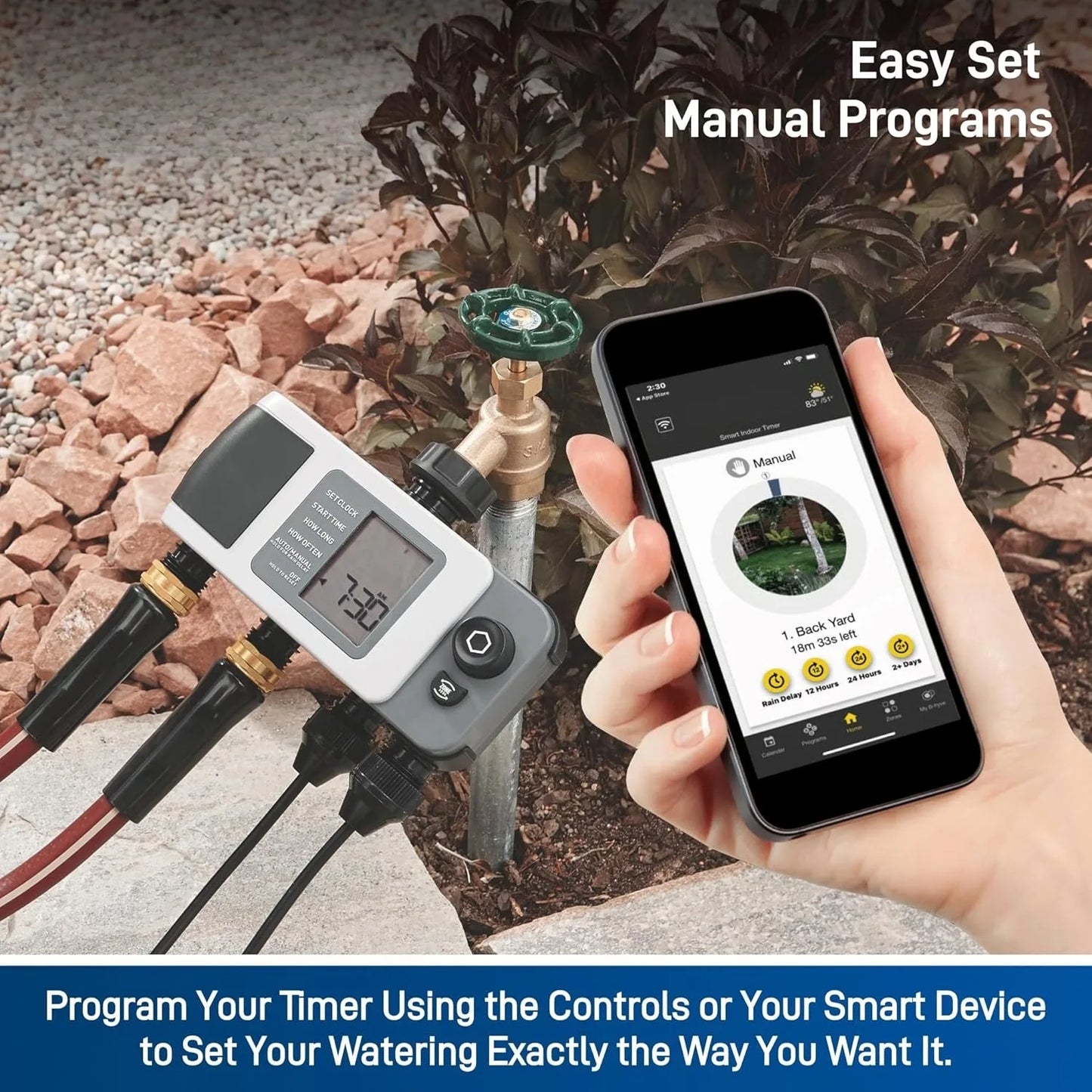 4-Port art Hose Watering Timer  Wi-Fi Hub