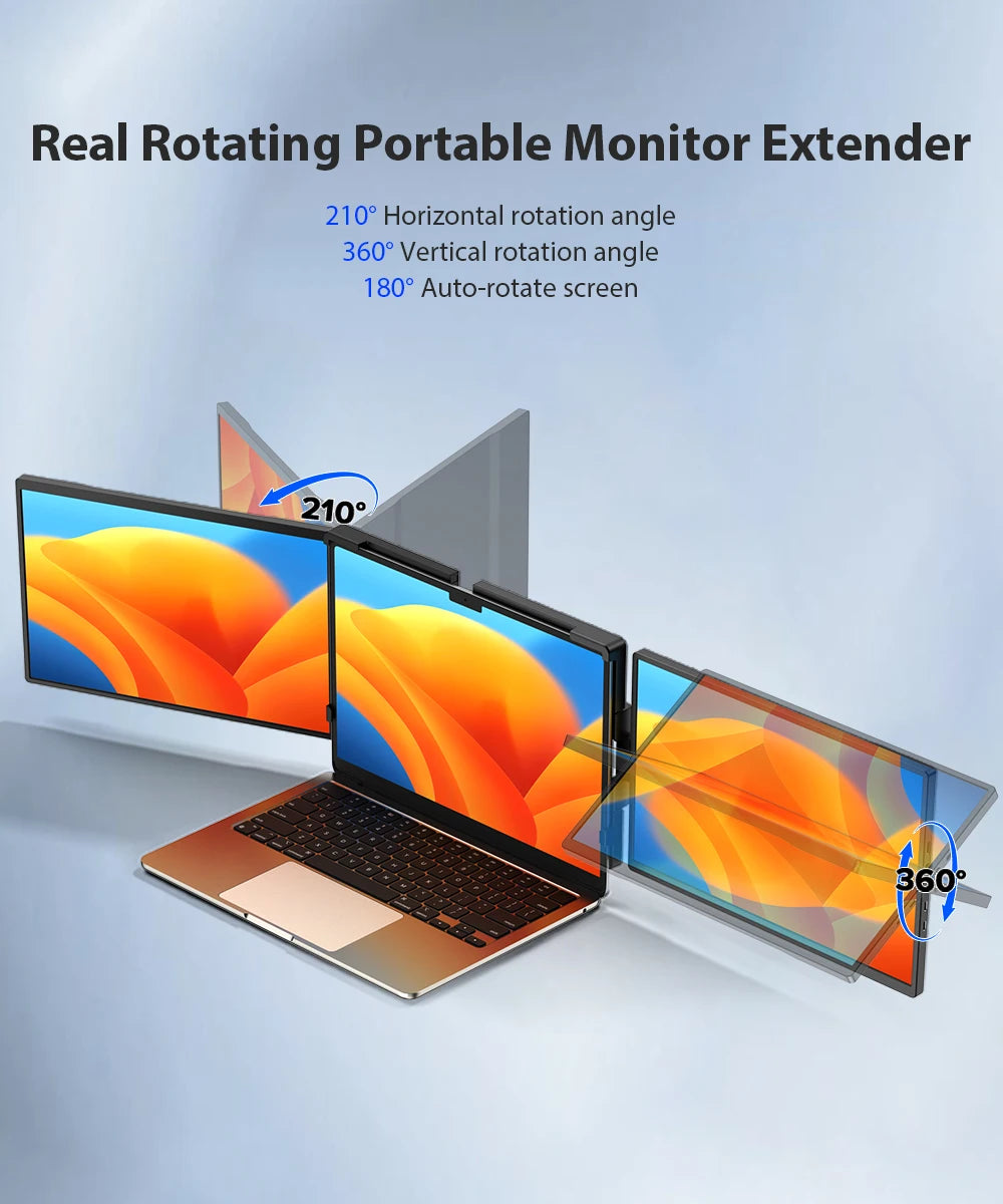 EVICIV Portable Monitor for Laptop 14 Inch 2K QHD Detachable Dual Triple Screen Extender Compatible Windows/Mac/Chrome Linux