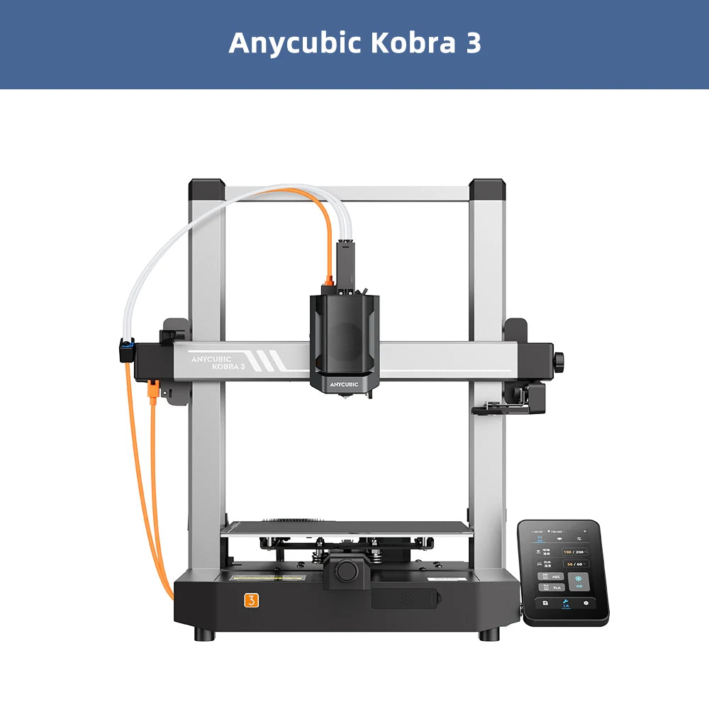 ANYCUBIC Kobra 3 AE Version FDM Max 600mm/s Print Speed 3d Printer 25-Point Automatic Leveling With 9.8x8.7x8.7inch Print Size