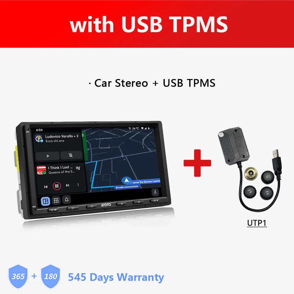 ATOTO 7 inch Double 2 Din Android Car Stereo 4G LTE WIFI GPS Bluetooth Wireless Android Auto CarPlay Screen Car Radio 2Din S8