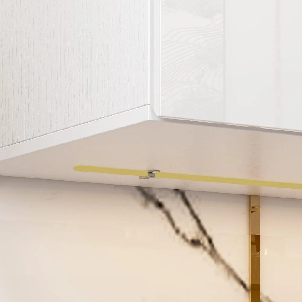 Floating LED TV Stand for TVs up to 70", Wall Mounted Wood Media Console with Glossy Surface & LED Lights, Modern Entertainment