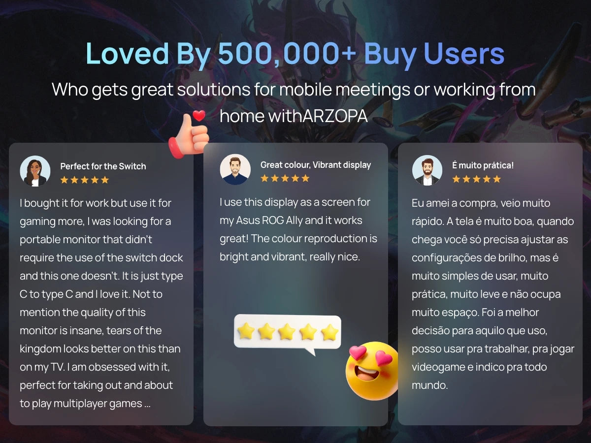 [New] ARZOPA 16.1'' 144Hz Portable Monitor,106% sRGB,1080P,with storage Bag,External Second Screen,Z1FC-Grey