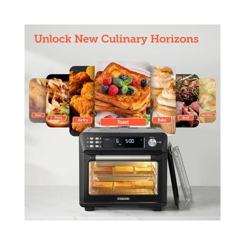 Smart 12-in-1 Air Fryer Toaster Oven Combo, Airfryer Convection Oven Countertop, Bake, Roast, Reheat, Broiler, Dehydrate