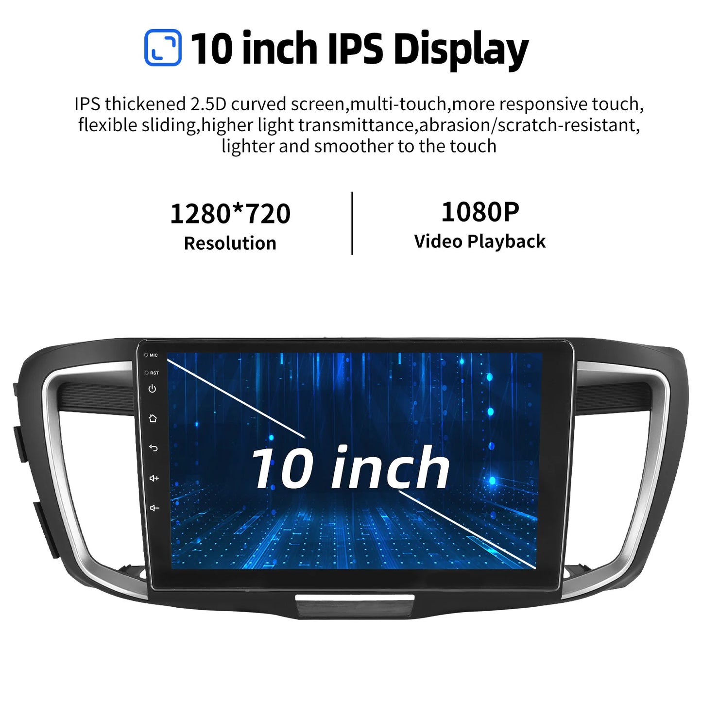 2+32G Apple Carplay For Honda Accord 2014-2017 Android 14 10" Car Stereo GPS Navigation Bluetooth FM/RDS Radio IPS Touch Screen