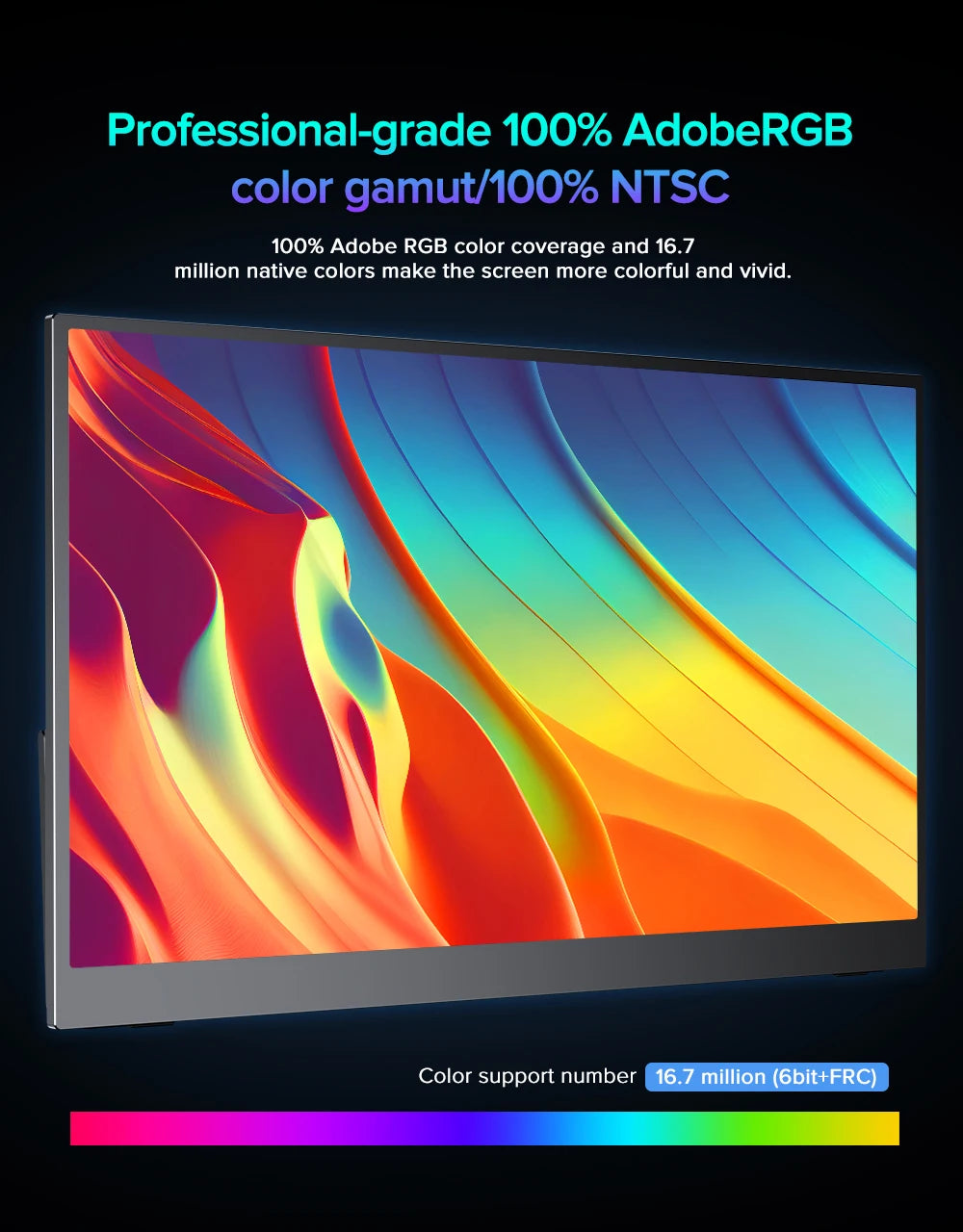 UPERFECT 4K Portable Monitor 17.3 " 3840*2160 100% Adobe IPS External Display Game PC Screen For Switch Laptop Mac Xiamo huawei