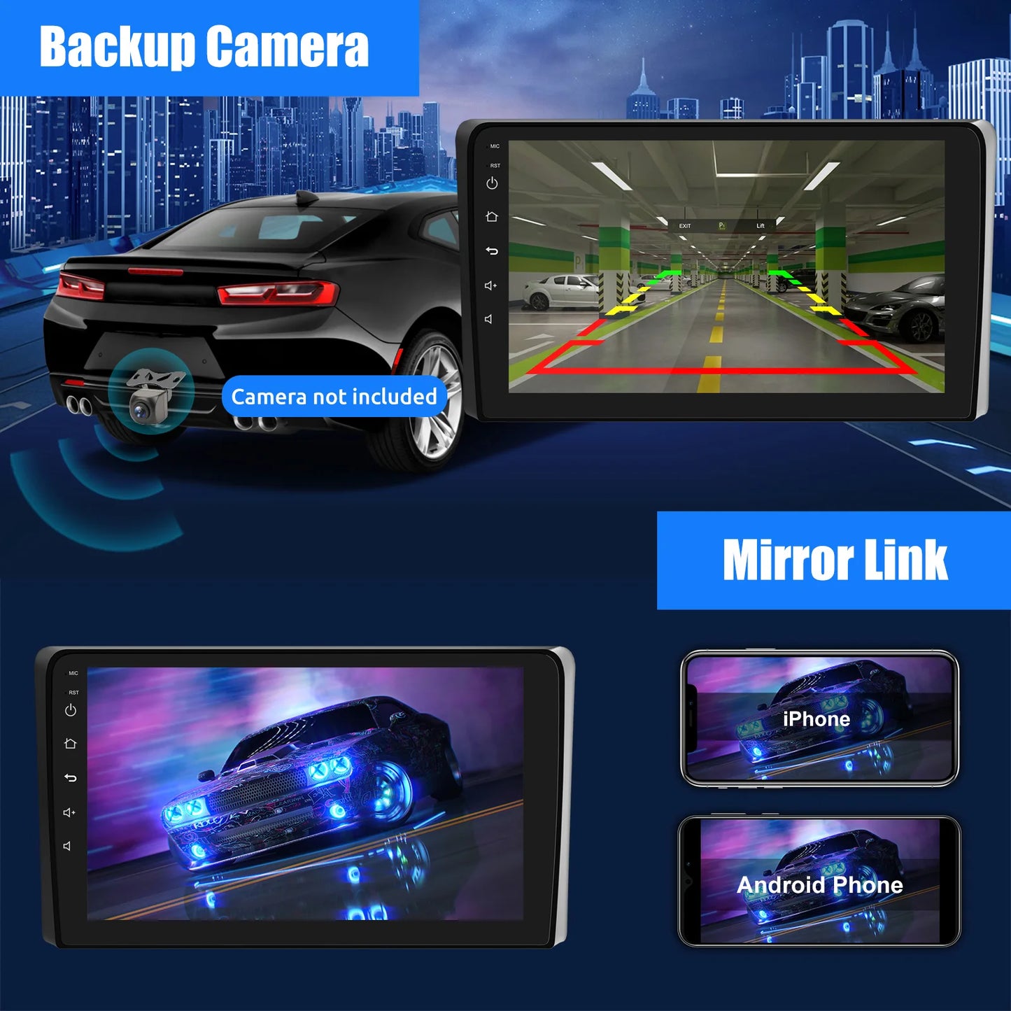 ESSGOO 9" Carplay AndroidAuto Car Stereo Multimedia Player Radio Android 13 GPS SAT Navi Wifi BT FM RDS For Audi A3 8P 2003-2013