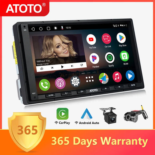 ATOTO Universal 7 inch Android Car Stereo Double 2 Din Multimedia Player Carplay Screen Android Auto 2Din Bluetooth Radio A6