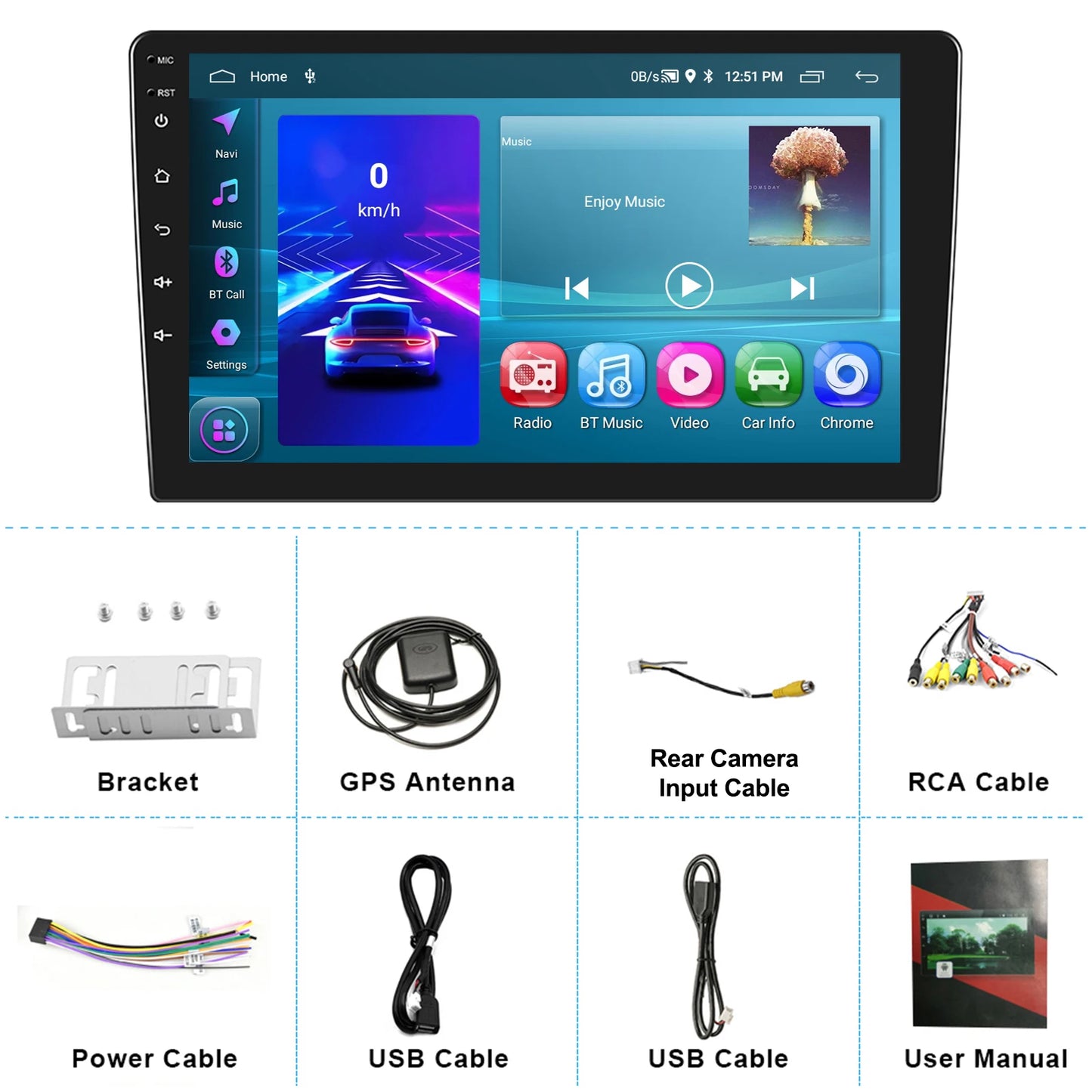 Podofo 10.1"/9"/7 " Android Car Radio 2Din Multimedia Video Player Carplay Android Auto Car Stereo For Toyota Volkswagen Hyundai