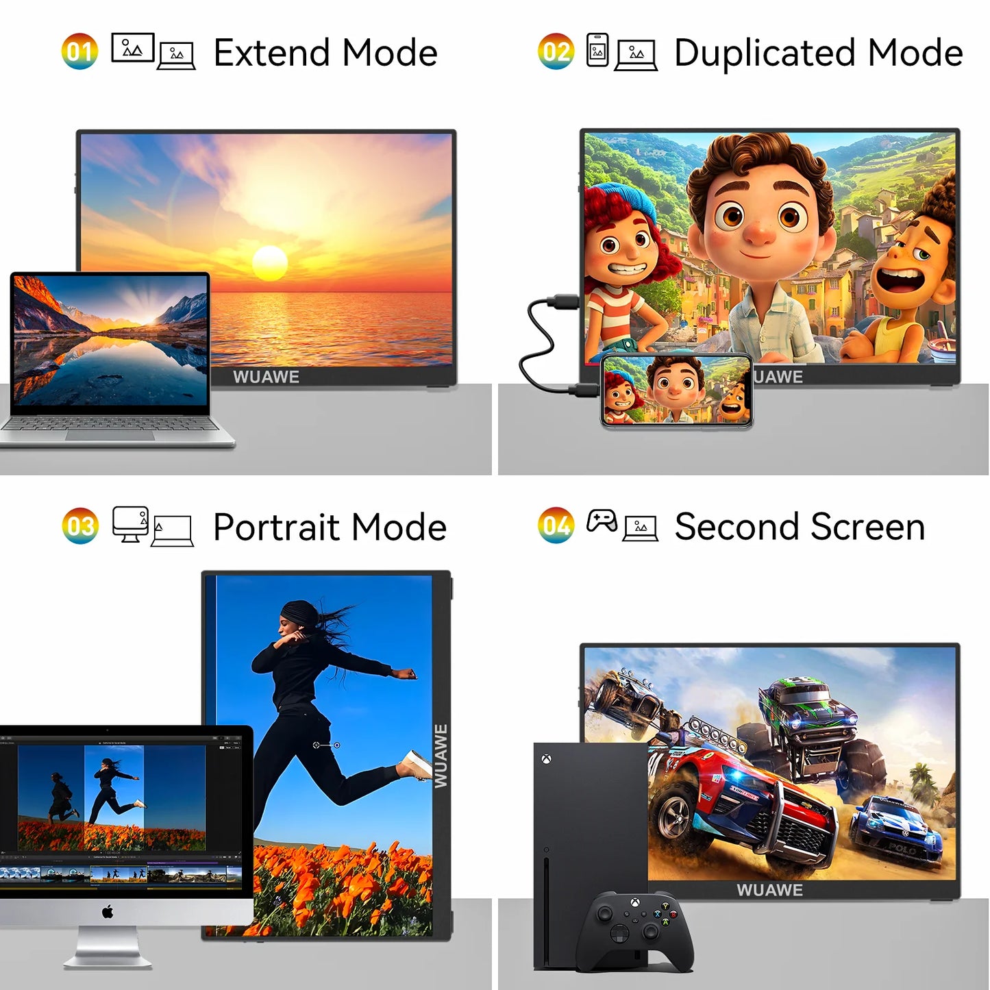 Highly Popular 15.6inch Portable Monitor 1920*1080 16:9 USB-C HDMI External Auxiliary Computer Monitor with Built-in Metal Stand