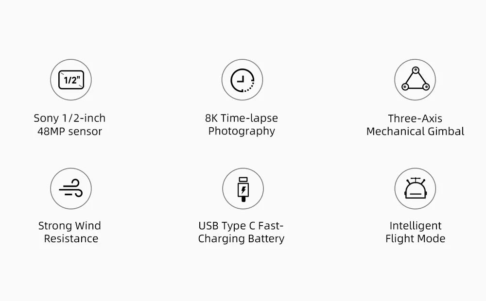 FIMI Mini 3 4K GPS drone with 3-Axis Gimbal 249g 4K/60FPS 48MP 9KM Transmission 64-Min Flight Time Super Night Video Auto Return