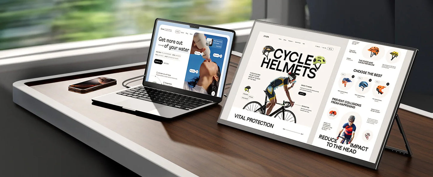 EVICIV 23.8" 120Hz Large Portable Monitor 1080P w/180° Adjustable Stand USB-C HDMI External Laptop Display for PS5/4 Desktop Mac