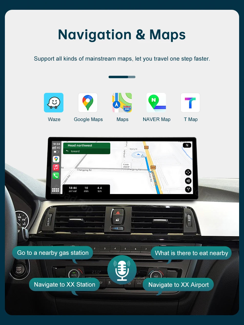 12.3 Wireless CarPlay Linux System Multimedia Display For BMW Series 3 4 F30 F31 F32 F33 F34 F36 2012-2018 Android Auto Airplay