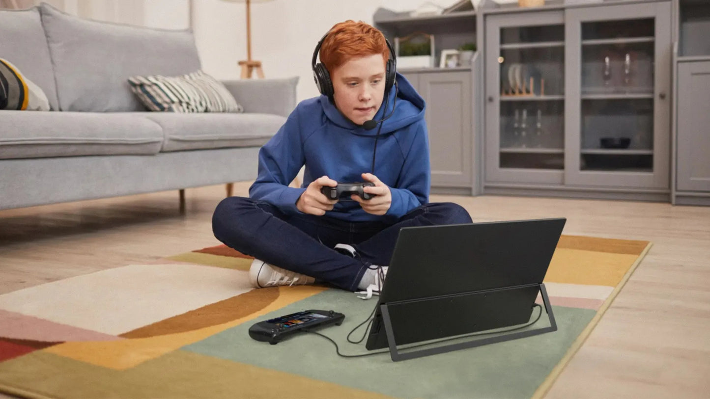 UPERFECT 18.5" Touchscreen Smart Portable Monitor with Metal Frame FreeSync 100%sRGB HDR 120Hz Gaming Screen Extender for Laptop