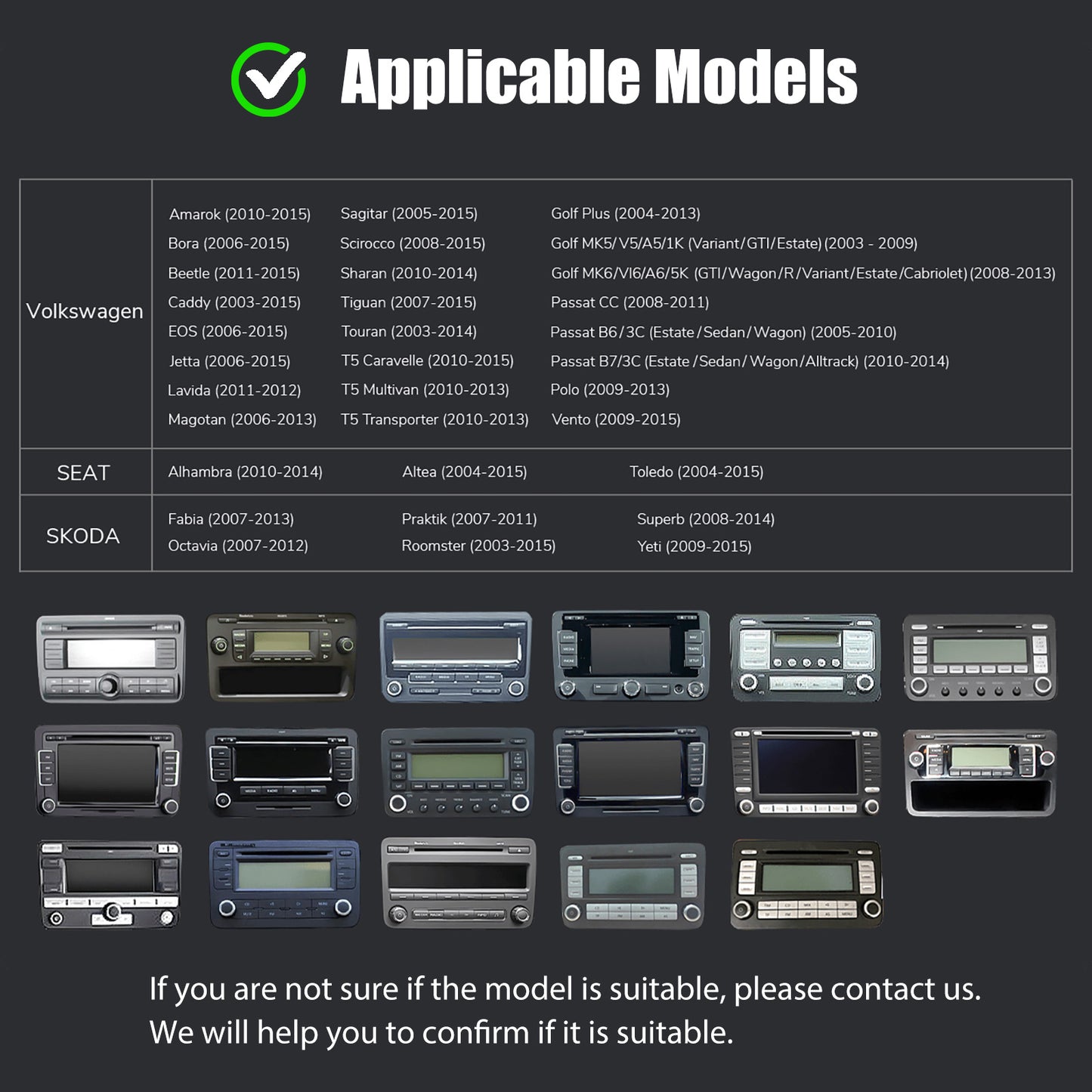 ESSGOO 7" Android 14 4G+64G Apple Carplay Car Stereo GPS NAVI WIFI RDS FM BT for VW Golf 5 6 Passat Polo Touran Tiguan Caddy EOS